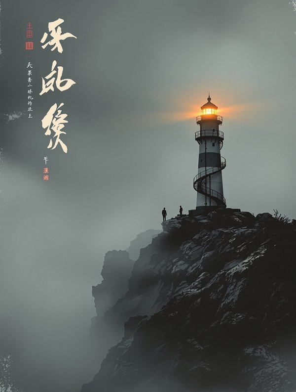 独立电影《雾中灯塔》手工海报